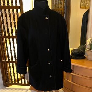 Vintage Jofeld Wool Elegant Black Women's Coat size med